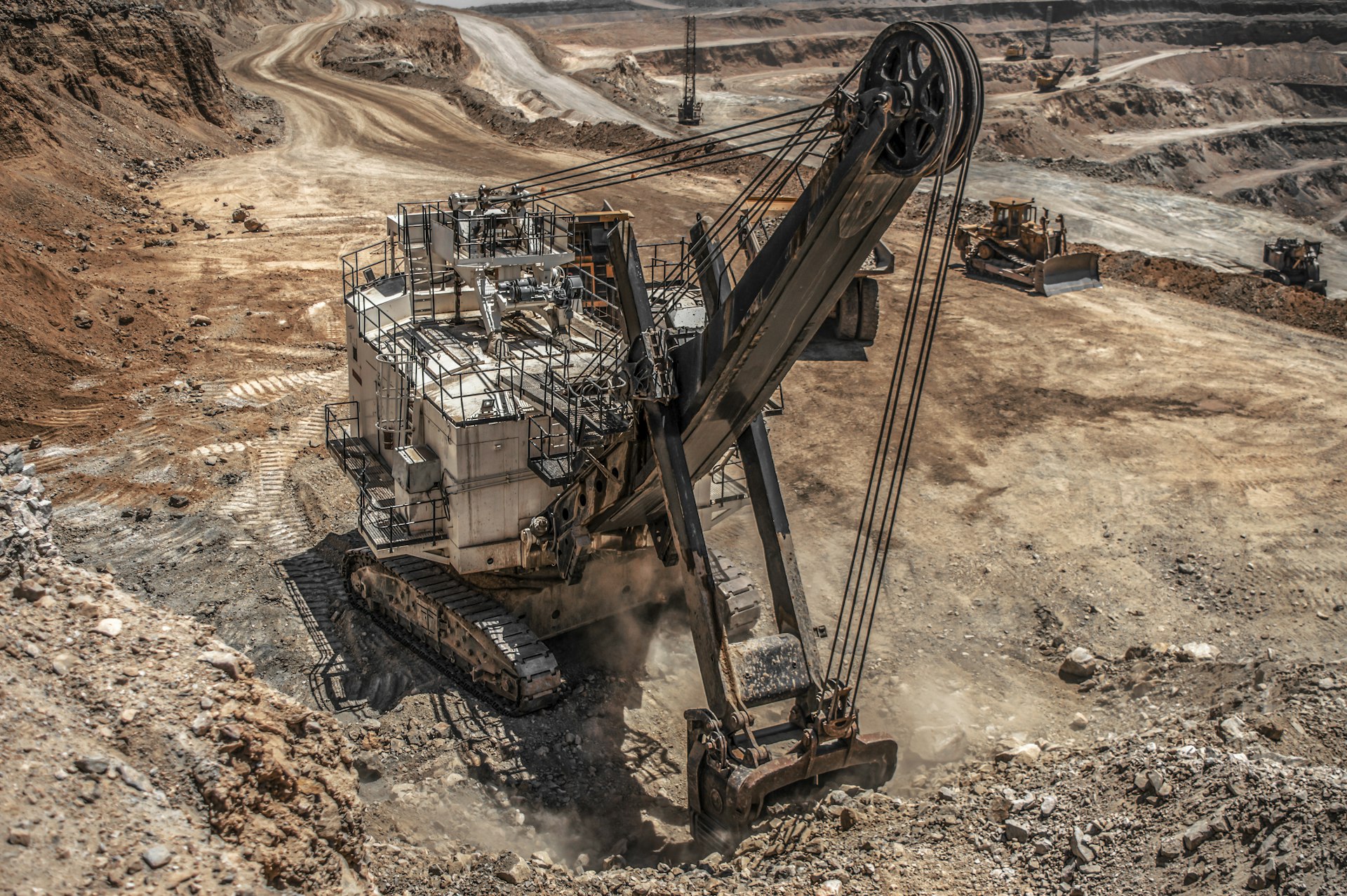 Historic industrial mining machinery