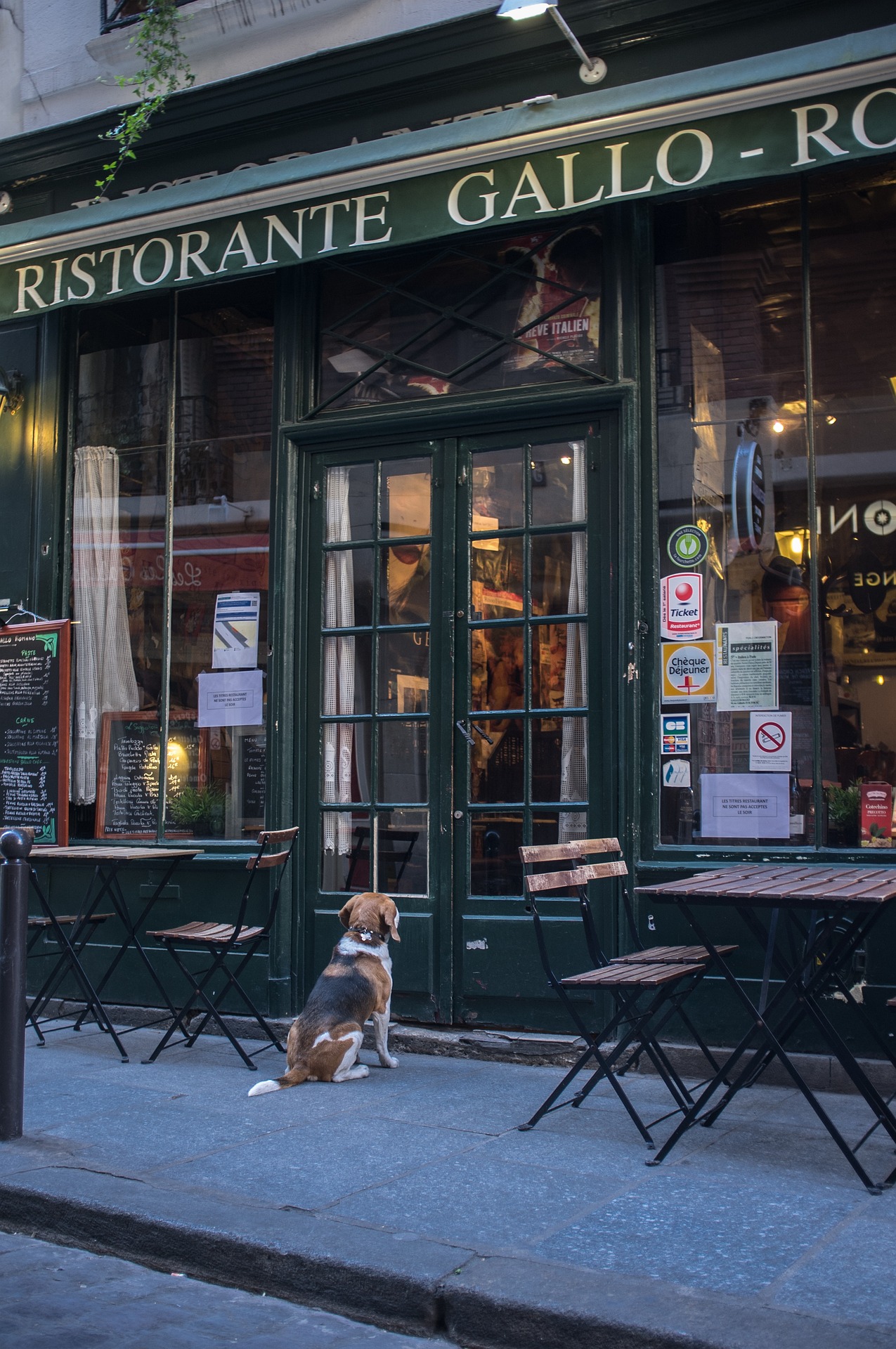 Riverfront patio with Parisian sidewalk seating